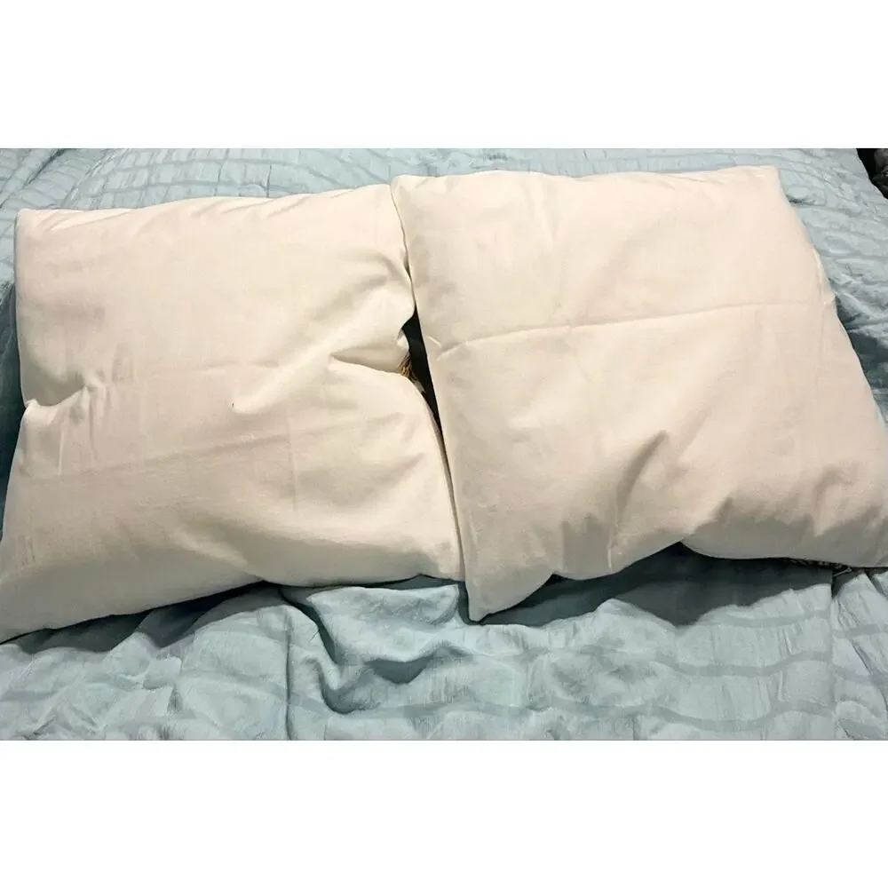 Two new decorative throw pillows Textured punch-needle style floral embroidery